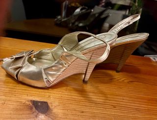 Zapatos tacón Pura López T37 Plata