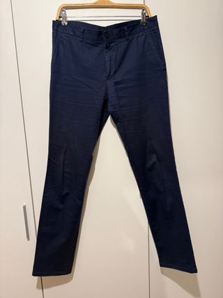 Pantalón chino Mango Talla 42 Azul