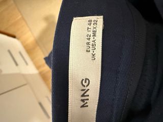 Pantalón chino Mango Talla 42 Azul
