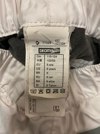 Pantaloncini da sci per bambina bianco Decathlon