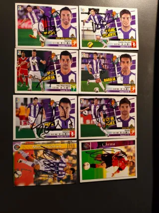 Lote cromos auto Real Valladolid
