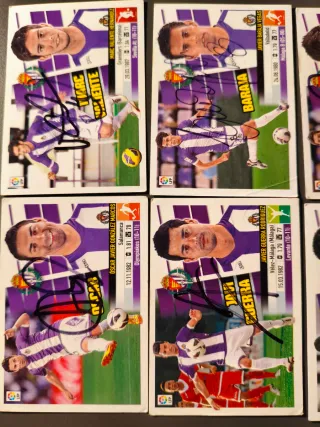 Lote cromos auto Real Valladolid