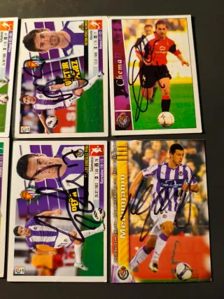 Lote cromos auto Real Valladolid