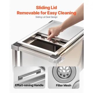 Carrello Frigo con Ruote 510 x 360 x 970mm Acciaio