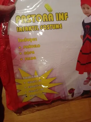Disfraz pastorcilla infantil