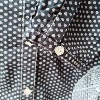 Vestido Custo Negro con Detalles Rosas t.42