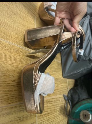 Tacones Marypaz dorados/rosas nuevos