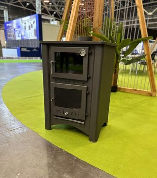 NUEVA Estufa de leña negra/gris