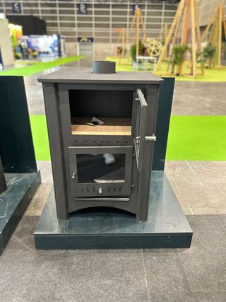 NUEVA Estufa de leña negra/gris