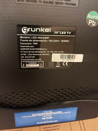 Televisor Grunkel 39"
