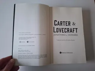 Libro Carter & Lovecraft. Jonathan L. Howard