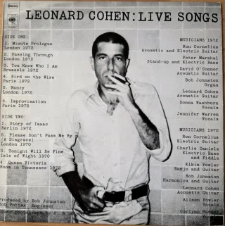 Vinile Leonard Cohen Live Songs