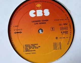 Vinile Leonard Cohen Live Songs
