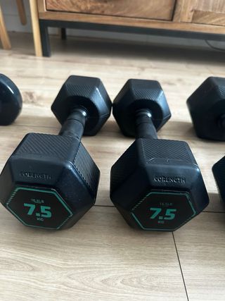 Mancuernas hexagonales 3kg, 5kg, 7.5kg, 10kg
