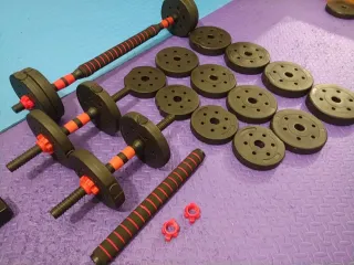 Pesas y mancuernas ajustables