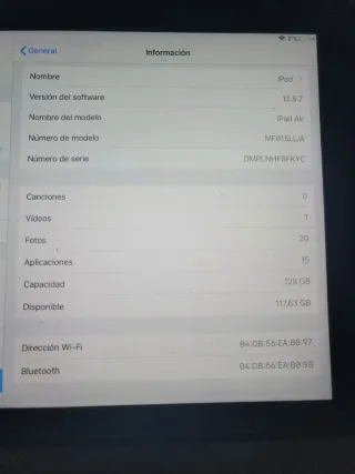 iPad Air 128 GB Plata