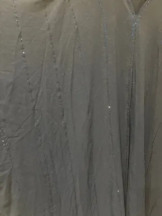 Abaya azul marino con velo