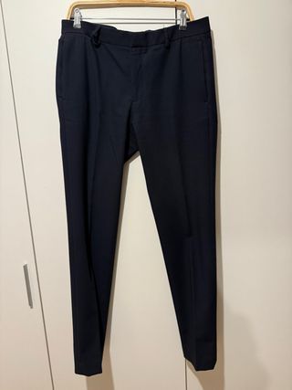 Pantalón de traje azul Mango Talla 42