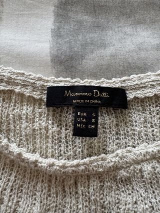 Top Massimo Dutti Hilo Blanco