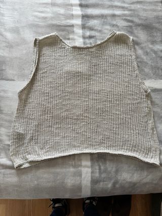 Top Massimo Dutti Hilo Blanco