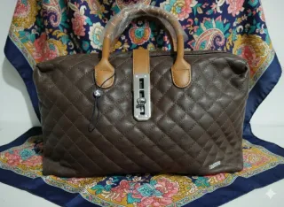 Bolso de mano marrón mujer