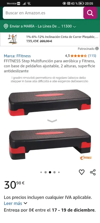 Step Aeróbico Negro y Rojo