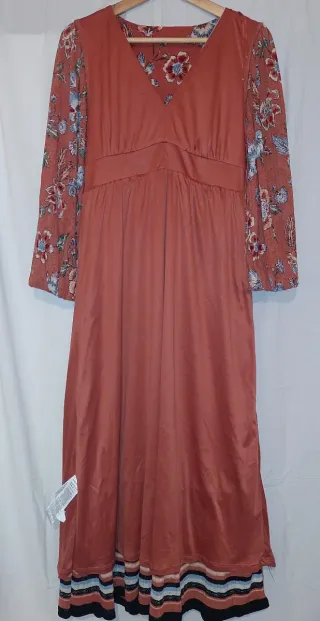 Vestido Springfield Boho Estampado Talla L