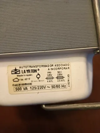 Conversor Voltaje 220V a 125V