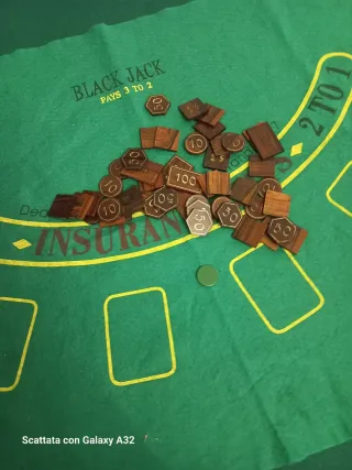 Fiches in legno fatte a mano anni '70