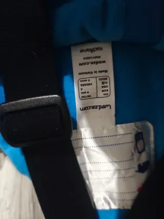 Pantalón de nieve azul con tirantes