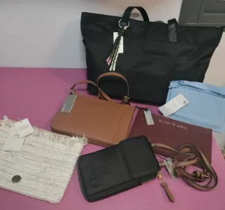 Lote de 6 bolsos de mano y de hombro