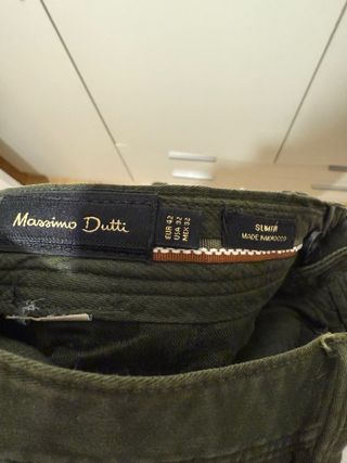 Pantalón chino verde talla 42