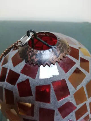 Sfera decorativa mosaico vetro rosso