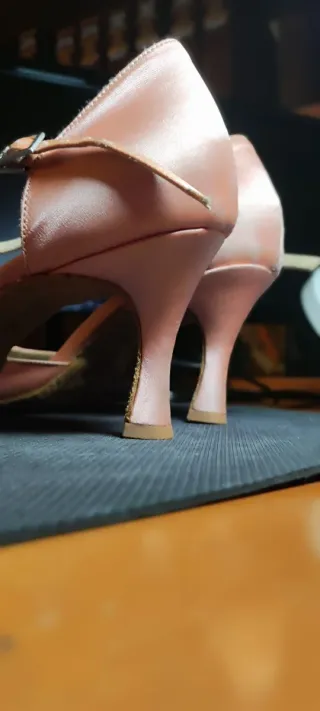 Sandalias Baile Rosa Satén T39 Kalinda