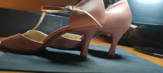 Sandalias Baile Rosa Satén T39 Kalinda