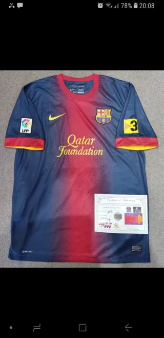 Camiseta FC Barcelona Messi Firmada COA