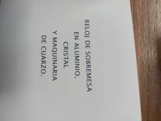 Reloj sobremesa cristal y metal, joyería V. Caparr