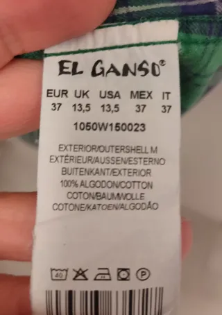 Camisa El Ganso cuadros verde y azul