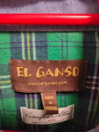 Camisa El Ganso cuadros verde y azul