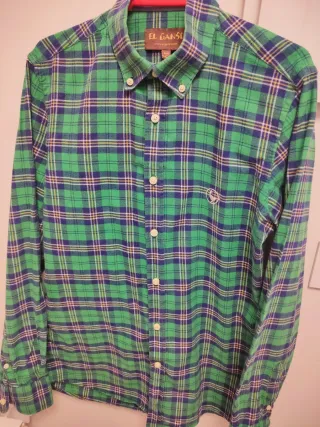 Camisa El Ganso cuadros verde y azul