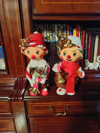 2 Angelitos Navideños Nariz Roja