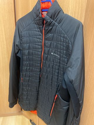 Anorak Quechua Hombre Talla L Negro/Naranja