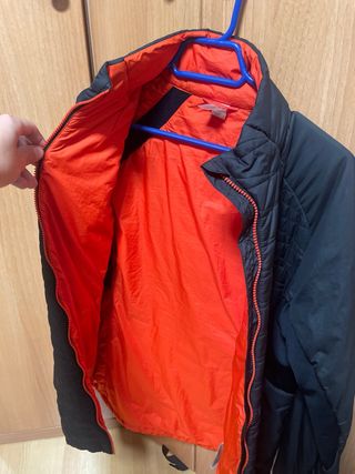 Anorak Quechua Hombre Talla L Negro/Naranja