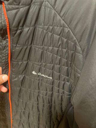 Anorak Quechua Hombre Talla L Negro/Naranja