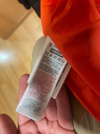 Anorak Quechua Hombre Talla L Negro/Naranja