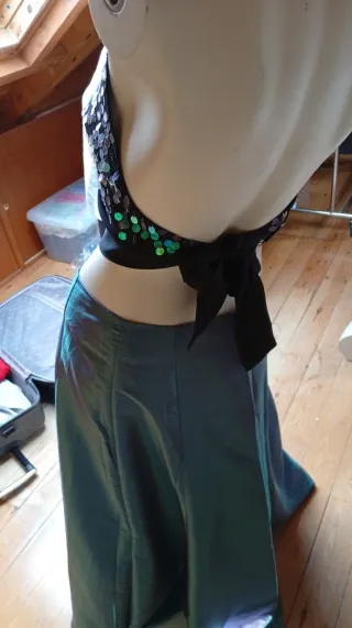 Conjunto falda y top lentejuelas