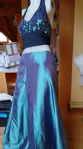 Conjunto falda y top lentejuelas