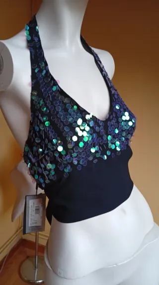 Conjunto falda y top lentejuelas