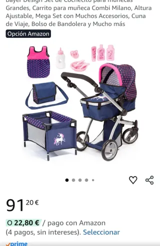 Carrito de muñecas Bayer 6 en 1