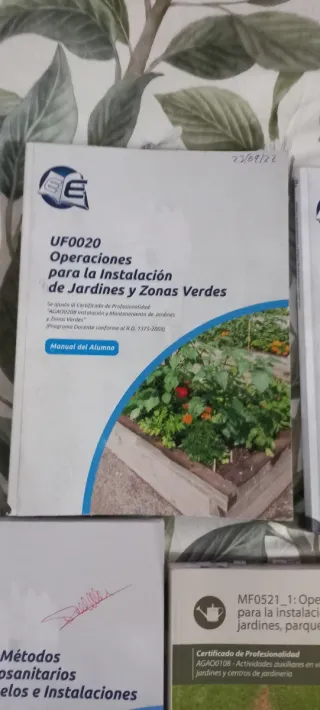 Libros Formación Prof. peón y Oficial Jardineria.